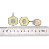 18k Pave Hexagon Charm
