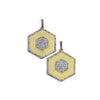 18k Pave Hexagon Charm