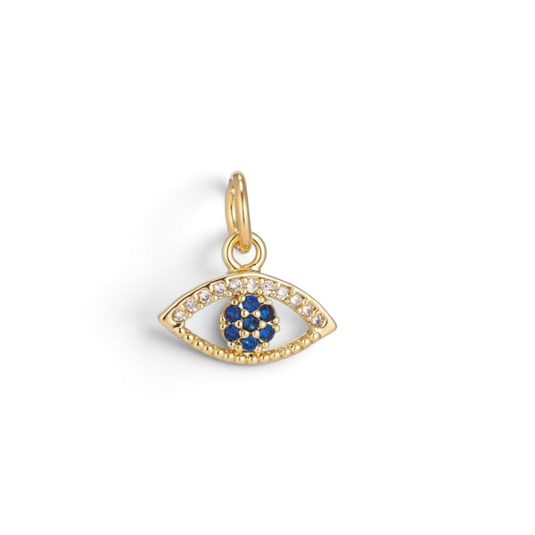 Mini Gold Evil Eye Charm
