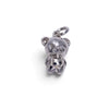 Mini Silver Smiling Teddy Bear Charm