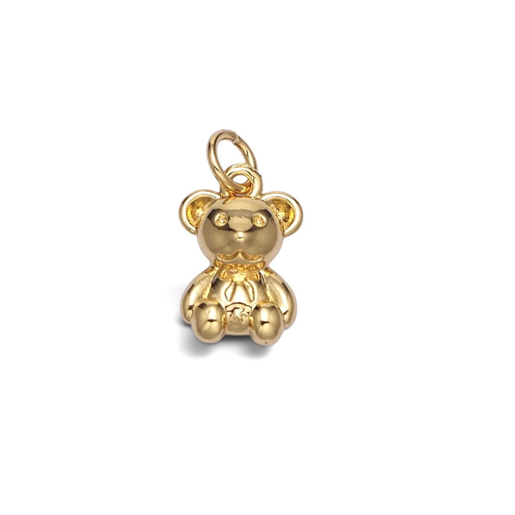 Mini Gold Teddy Bear Charm