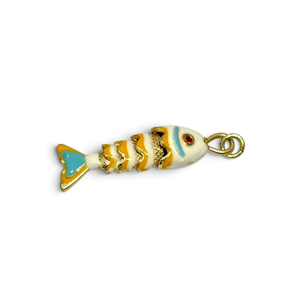 Colorful Enamel Articulating Fish Charm