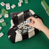 Black and White Striped Mahjong Tile Bag/ Woven Clutch