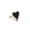 Adjustable Black and Gold Heart Ring