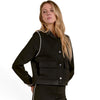 Elan Contrast Black Bomber Jacket