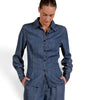 Elan Navy Wash Collared Button Up