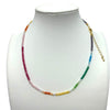 New Rainbow Color Rondelle Gemstone Beaded Necklace