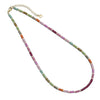 Multi-Color Cubic Zirconia Faceted Bead Necklace