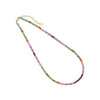 Multi-Color Cubic Zirconia Faceted Bead Necklace