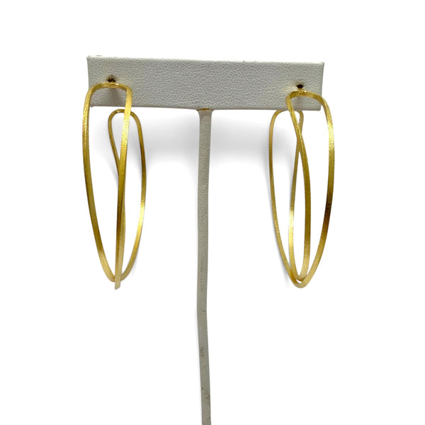 Gold Plated Infinito Hoop Earrings