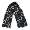 Handcrafted Nuno Felted Silk Scarf Ombré Ring Pattern