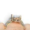 Beautiful CZ Elliptical shaped Engagement Ring