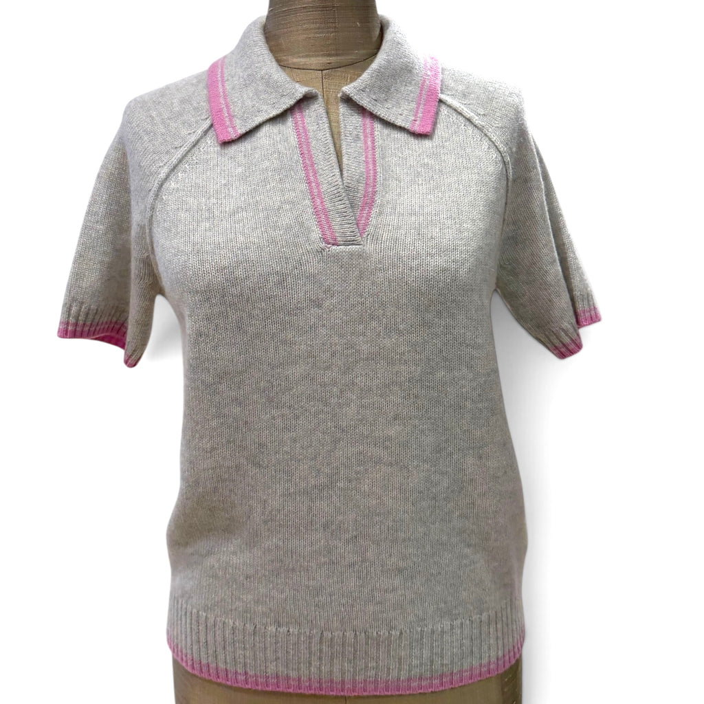Design History Pure Cashmere Polo Sweater