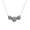 Three Stone Cubic Zirconia Pendant | Diamond Veneer Necklace