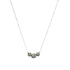 Three Stone Cubic Zirconia Pendant | Diamond Veneer Necklace