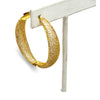 Cubic Zirconia Inside Out Hoop Earrings