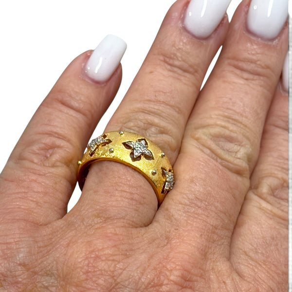 Italian Inspired Gold Satin Open Ring