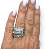 Set of 3 CZ and Stone Ring