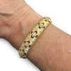 Artisan Textured Gold Open Cuff Bangle with Stars