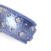 Textured Cuff Bracelet with Crystal Clover Detail