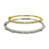 Elegant CZ and Pyramid Shapes Bangle Bracelet