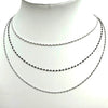 Bibi Tiny 2MM Silver Wire Wrapped Beaded Necklace