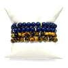 Blue Lapis or Tiger Eye Natural Stone Stretch Bracelets