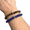 Blue Lapis or Tiger Eye Natural Stone Stretch Bracelets