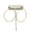 Gold Linked Hoop With CZ Accents