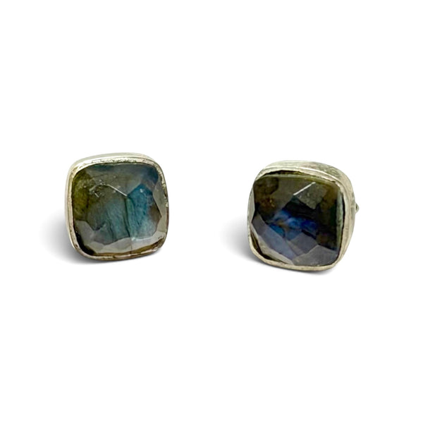 Sterling Silver and Labradorite Stone Earrings