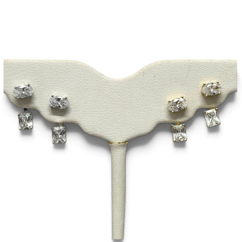 5MM CZ Stud with CZ stud Jackets