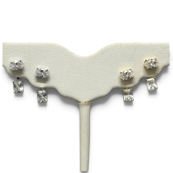 5MM CZ Stud with CZ stud Jackets