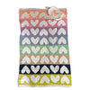 Blush Hearts Cotton Travel Blanket And Eye Mask Set