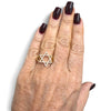 Star of David Pave Double Row Ring