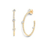 Pave Hoops With CZ Stations