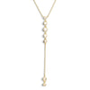 5 Bezel Y Necklace with 2 Bezel Drop