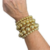 12mm or 14mm Gold Stretch Ball Bracelets