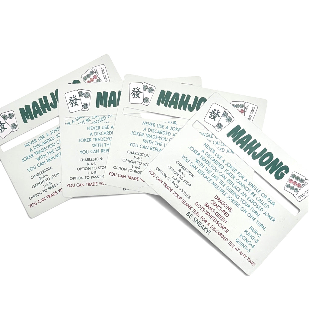 Set of 4 Mahj Rules, Line Reader and Shufflers