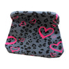 Graffiti Heart and Leopard Print Dumpling Bag
