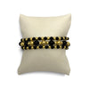 Black Quartz /Gold Stretch Bracelets