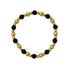 Black Quartz /Gold Stretch Bracelets