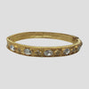 Bracelet with Alternating Pave Flower and Oval Stones