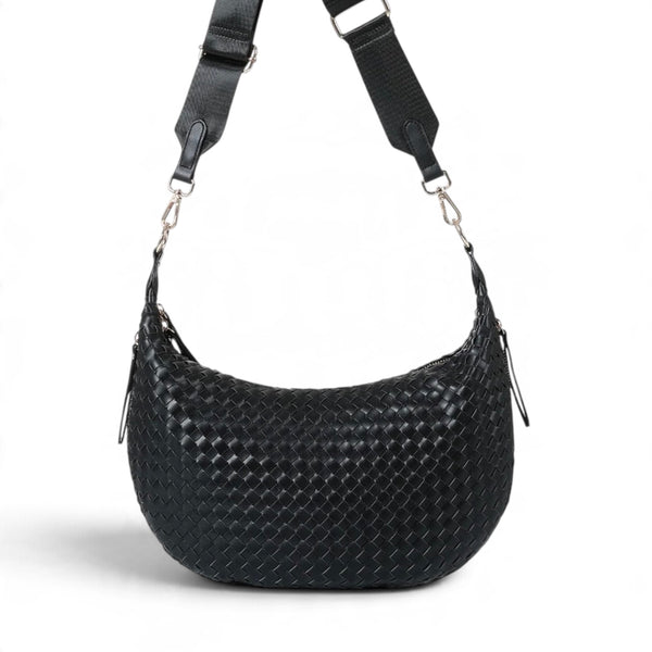 Rowe Vegan Woven Cresent Bag