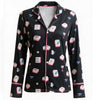 2 Piece Printed Button Down Mahjong Pajama Set