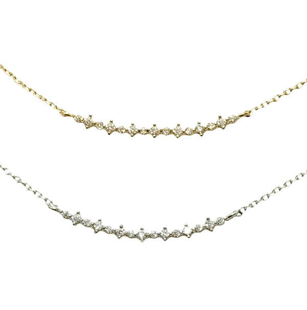 Gemma Marquis and Round Cut CZ Necklace