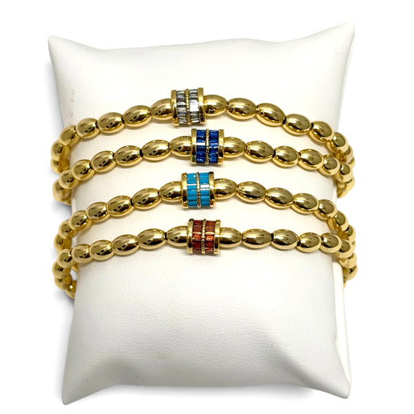 Colorful Stone Beaded Stretch Bracelets