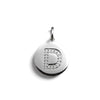 Round Disc Pave Initial Charms
