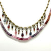Spinel Strung Necklace with Swag Crystals