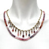 Spinel Strung Necklace with Swag Crystals