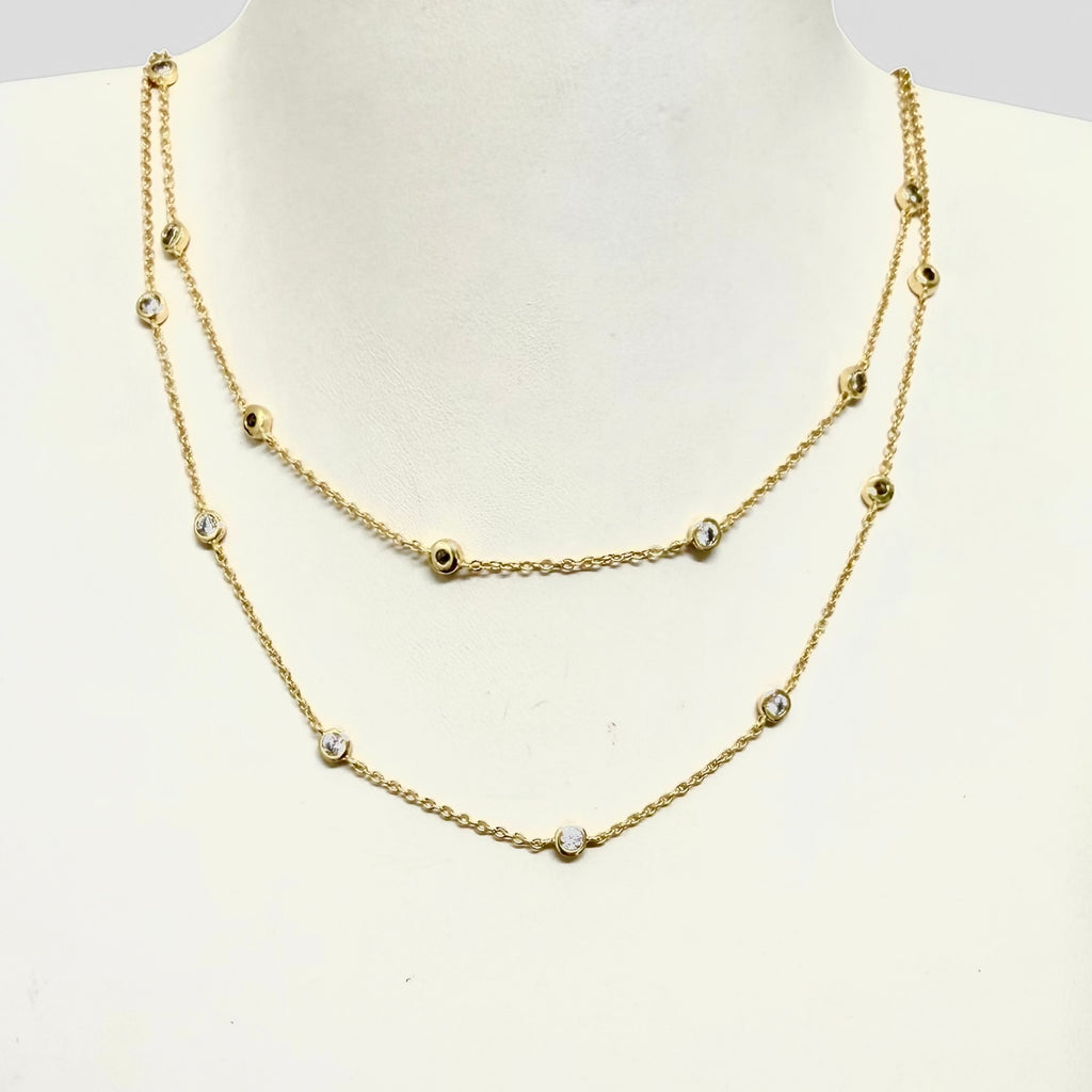 Arianna Two Strand or Y Design Diamonds By The Yard Necklace